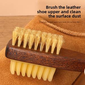 Brosse à chaussures Maximilian double face en bois pour daim et cuir <span class=keywords><strong>nubuck</strong></span>, pour le nettoyage des taches, usage domestique - Product Image 1