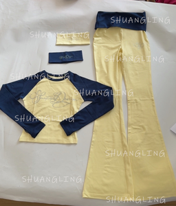 Ensemble 2 pièces Loungewear pour femmes grandes tailles : Haut à manches longues imprimé personnalisé et <span class=keywords><strong>pantalon</strong></span> à taille pliable - Product Image 2