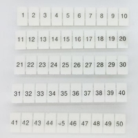 Bloc de jonction en matériau PA série ZB, étiquette de borne britannique UK3N UK4N, marqueur numérique, barre de marquage série ZB5/6/8/10 UK