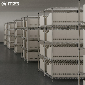 MZG Factory Direct Heavy Duty Carbon Steel <b>Wire</b> <b>Shelving</b> System Multi-Tier Storage <b>Rack</b> for Commercial Office Document Files - Product Image 3