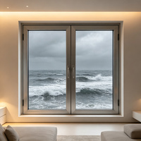 Ventanas Plegables Horizontales Modernas de Aleación de Aluminio con Rotura de Puente Térmico y Resistentes al Viento de Grado Comercial para Exteriores, Dormitorios y Villas