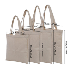 <span class=keywords><strong>BOYAR</strong></span> Blanko 37*41cm 12oz Baumwoll-Canvas Umweltfreundliche Langlebige Wiederverwendbare Recycelte Umhängetasche für Frauen - Product Image 2