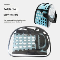 Sac de transport transparent pliable pour animaux de compagnie (chats et chiens) – Sac à dos respirant pour le transport extérieur