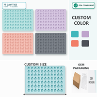 Moule en silicone antiadhésif résistant à la chaleur pour savon artisanal, sucettes glacées, glaçons et gâteaux, motif dessin animé, avec fonction de découpe
