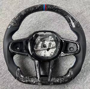 <span class=keywords><strong>Volant</strong></span> personnalisé en fibre de carbone à fond plat pour <span class=keywords><strong>BMW</strong></span> M2 M3 M4 Châssis F - Amélioration intérieure avec bande rouge style <span class=keywords><strong>Drift</strong></span> - Product Image 5