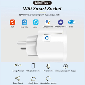 <span class=keywords><strong>Prise</strong></span> intelligente WiFi LangYeao 16A/20A Tuya EU, surveillance de la consommation d'énergie, compatible avec Alexa Google Home, minuterie compte à rebours - Product Image 2