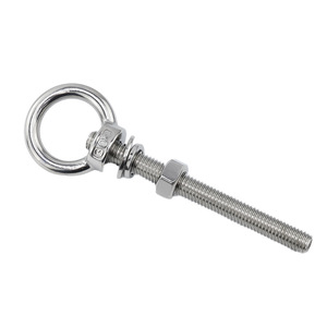 304 Stainless Steel Eye Bolt M3 M20 With Nut Set For Lifting And Pulling Industrial Use - Product Image 1