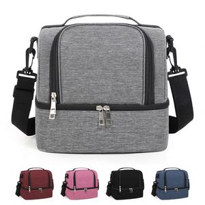 Sac isotherme portable grande capacité en aluminium épais pour le déjeuner en extérieur, idéal pour les employés de bureau - Product Image 1