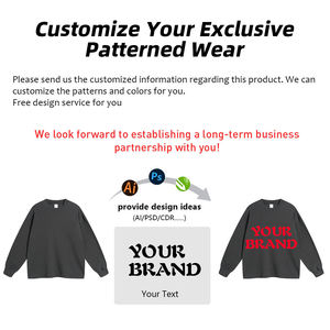 T-shirt décontracté à manches longues pour homme, col rond, coupe ample, en tissu gaufré respirant de haute qualité, 330g - Product Image 4