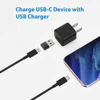Adaptador Convertidor de Tipo C Hembra a USB 3.0 Macho, Conector OTG para Datos y Carga Rápida, Trenzado de Nailon, en Existencia