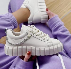 Cinturino a catena <span class=keywords><strong>scarpe</strong></span> bianche piccole <span class=keywords><strong>scarpe</strong></span> piatte <span class=keywords><strong>da</strong></span> donna casual tutte le partite <span class=keywords><strong>scarpe</strong></span> <span class=keywords><strong>da</strong></span> donna quattro stagioni 36-43 iarde - Product Image 6