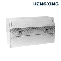 Boîte à outils en tôle diamantée 1800 mm x 800 mm |   Coffre de rangement pour remorque en aluminium poli, verrouillable, robuste