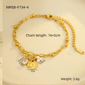 New Autumn Winter Luxury High-End Titanium Steel <b>Bracelet</b> with Waterdrop Zircon Pearl Pendant Elegant Women's <b>Fine</b> <b>Charm</b> Jewelry - Product Image 5