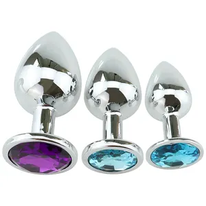 2019 sıcak satış Mini Gem Metal Anal Plug seks oyuncak