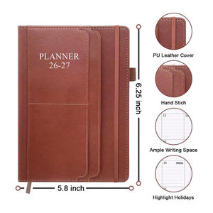 สมุดโน้ตหนังเทียมสายหนังแข็ง A5pu พร้อมช่องใส่ปากกา สมุดโน้ตธุรกิจแบบเรียบง่าย - Product Image 2