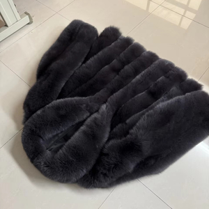 RX Furs Solid Fluffy Furry Big Collar Straight Luxury Plus Size Bomber Prendas de abrigo Full Pelt Sleeves Chaquetas de piel de mapache para hombres