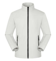 Veste imperméable coupe-vent unisexe en polaire à col roulé avec fermeture éclair pour l'hiver, la randonnée et le camping