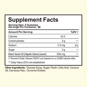 เยลลี่น้ำมันเมล็ดดำ OEM 2% ไทโมควิโนน อาหารเสริมน้ำมันเมล็ดดำ สำหรับเสริมภูมิคุ้มกัน เพิ่มพลังงาน และบำรุงข้อต่อ - Product Image 2