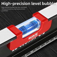 Niveau à bulle et jauge de niveau en alliage d'aluminium magnétique - Précision de 0,5 mm/m, 300-1000 mm pour la construction et la menuiserie
