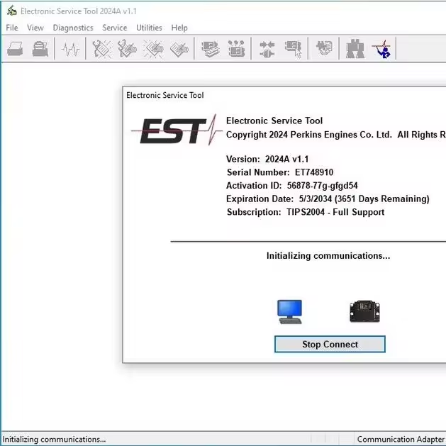 2024A V1.1 EST Electronic Service Tool Diagnostic Software +One PC Activation