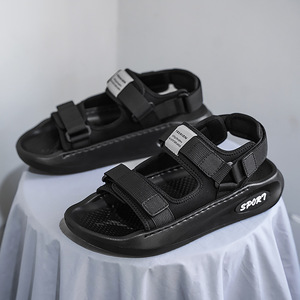 Sandalias Planas con Punta de Acero para Hombre, Transpirables, Impermeables, Ligeras, con Suela Gruesa de Masaje, Sandalias de Verano para Exteriores - Product Image 5