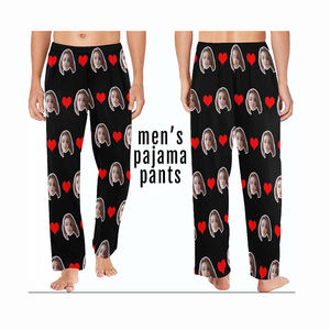 2023 pyjamas de Noël au design moderne pour hommes ensemble de bas de sommeil respirant en velours - Product Image 1
