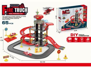 2025 nouveaux jouets d'aventure pour <span class=keywords><strong>enfants</strong></span> Tiktok populaire Puzzle garçon bébé moulé sous pression camion <span class=keywords><strong>de</strong></span> pompiers voiture Parking jouet voiture en gros - Product Image 5