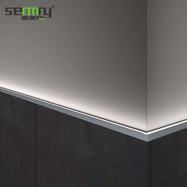 Decorative LED Aluminum Trim Strip Flexible Waterproof Modern Tile Edge Molding for Kitchen Bathroom Staircase Corner Lighting