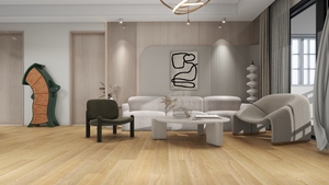 Suelo de Madera de Roble Blanco Multicapa de Diseño Europeo Moderno, Acabado Cepillado, Sistema de Click, Fácil Instalación Flotante - Product Image 4