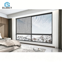 Fenêtre coulissante en aluminium postmoderne personnalisée avec vitrage Low-E pour une utilisation extérieure dans les maisons et les cuisines, certifiée Energy Star
