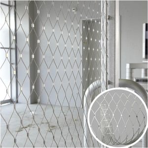304 Stainless Steel Rope Mesh Cuttable Fall Protection <b>Netting</b> for Zoo Balustrade <b>Fence</b> - Product Image 1