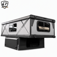 Huntoo Tente de toit pour pick-up TP07W, cabine double, noire, accessoires 4x4, auvent en aluminium pour pick-up