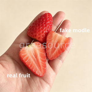 Half Cut Mini <b>Strawberry</b> Model PVC Artificial Fake <b>Strawberry</b> Slices Lifelike Fruit <b>Decor</b> Dessert Display <b>Cake</b> Diy Props - Product Image 3