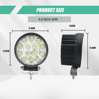 Projecteur de travail LED 4 pouces 50W 6000LM IP68 étanche, faisceau spot et large, 12-24V, pour conduite tout-terrain, voiture, camion, VTT, UTV, SUV