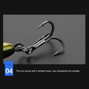 JOHNCOO 55mm 4.4g Minnow Hard Lures per Spigola 2020, Wobbler a Lenta Affondamento, Esche Artificiali da Pesca - Product Image 6
