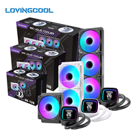 LOVINGCOOL Source Factory, faible MOQ, logo personnalisé, refroidisseur liquide ARGB pour CPU, kit de refroidissement par eau 360 mm, refroidisseur liquide, solution AIO sur mesure