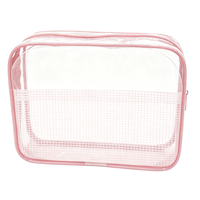 Pochette de maquillage transparente en PVC épaissi, étanche, trousse de toilette portable, logo personnalisé, prix de gros