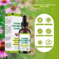 Gouttes de soutien lymphatique HDK 60ml avec Échinacée, Pissenlit, Bardane, Sans alcool, Végétalien, Complément OEM ODM
