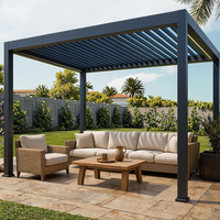 Auvent pliable de luxe motorisé Hanrui sur mesure 2x3m 3x3 4x4 5x5 6x6 Terrasse Pergola