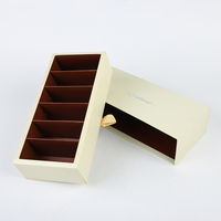 Boîte d'emballage en papier de spécialité avec logo personnalisé, biodégradable, colorée et écologique, pour tiroir à chocolat Boîte coulissante