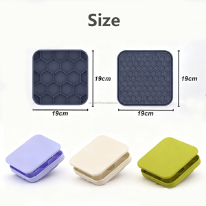 VaryWell Nuevo, MOQ Bajo, Logotipo Personalizado, <span class=keywords><strong>Dispositivo</strong></span> Anti-ahogo, Tapete para Lamer para Perros 3 en 1, Comedero Lento para Perros con Tapa - Product Image 4