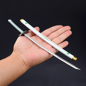 Alliage <span class=keywords><strong>de</strong></span> zinc <span class=keywords><strong>tout</strong></span> métal petit jouet épée <span class=keywords><strong>Bleach</strong></span> Ulquiorra Cifer Zanpakutou Murcielago 26cm 46g Mini Katana - Product Image 2