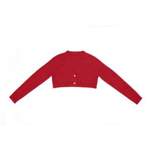 คาร์ดิแกนแฟชั่นสำหรับผู้หญิงกำหนดเองได้เสื้อขนสัตว์แคชเมียร์บางสไตล์จีนทรงหลวมคอวีถักแขนยาวสำหรับฤดูใบไม้ร่วง - Product Image 1