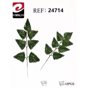 Artificial Persian Leaf Greenery 7-Forked Small 12Pcs Pack Decorative Plant Leaves - Product Image 3