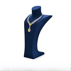 Custom Portrait neck necklace <b>display</b> stand, microfiber store jewelry stand, portrait model necklace pendant stand - Product Image 5