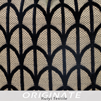 Housse de coussin décorative carrée de luxe, motif géométrique rétro français en éventail et écailles de poisson, en tissu écologique et antibactérien pour
