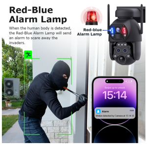 6MP กลางแจ้ง4G <span class=keywords><strong>3</strong></span>เลนส์สองมุมมอง Wi-Fi ขนาดมินิกล้องพลังงานแสงอาทิตย์กันน้ำสีซูม15X กล้องมองเห็นกลางคืน - Product Image 4