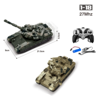 Vente Flash : Char de Combat RC 2.4G/27MHz, Jouet à l'échelle 1:12/1:18, Télécommande 4 Voies, Lumières, Sons, Combat Infrarouge, Véhicule Militaire en Plastique