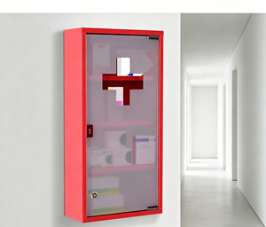 <span class=keywords><strong>Armoire</strong></span> à <span class=keywords><strong>pharmacie</strong></span> en acier inoxydable avec étagères à niveaux, <span class=keywords><strong>armoire</strong></span> de rangement pour médicaments d'hôpital/clinique avec 4 séparateurs - Product Image 3