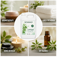 Fournisseur en gros d'huile essentielle de camphre blanc, marque privée, 100 % pure et naturelle pour l'aromathérapie et la guérison, exportateurs en vrac